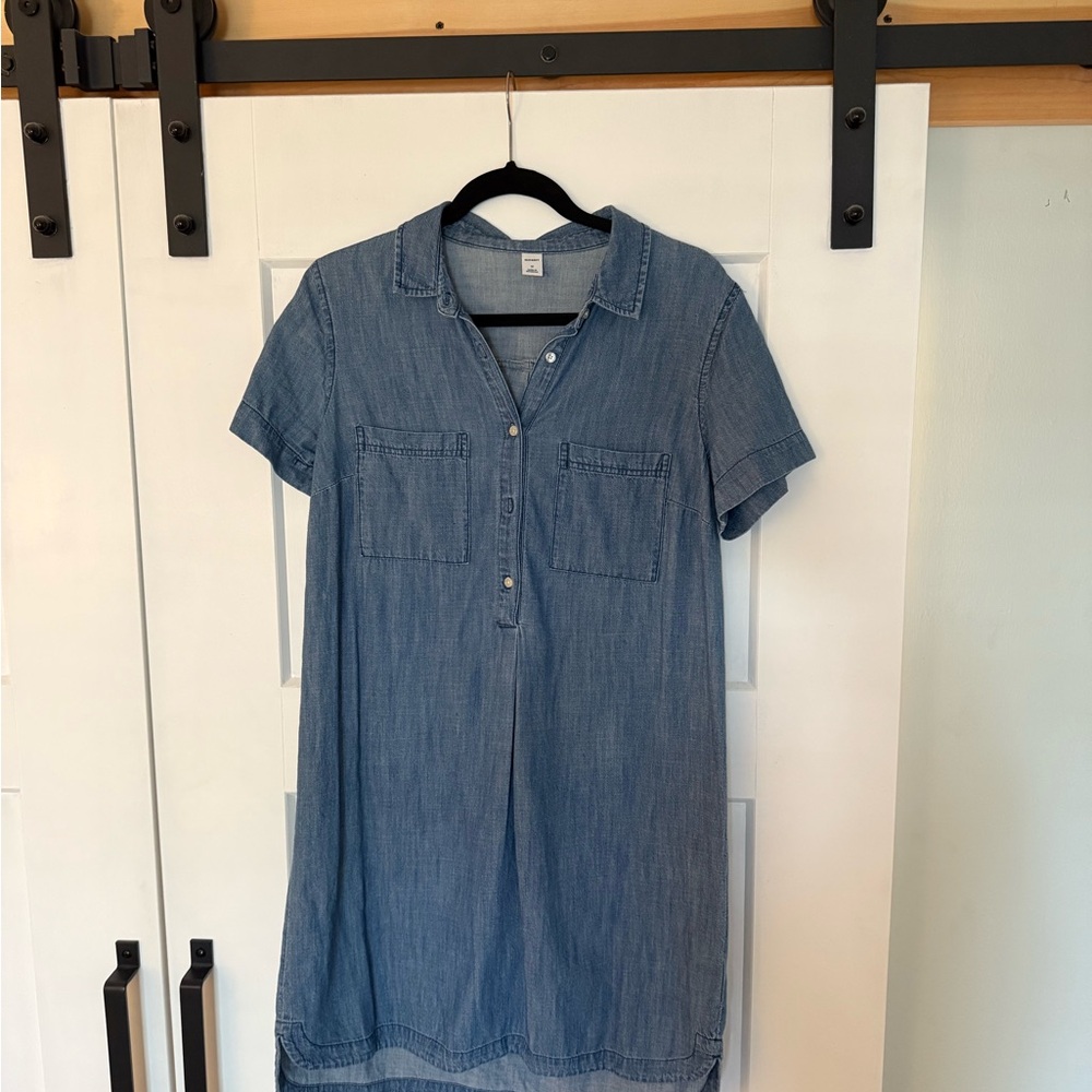 Old Navy Blue Denim Short Sleeve Dress